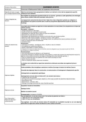 G. Equipements Sportifs