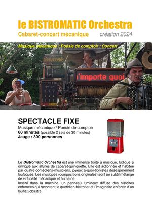 Le Bistromatic Orchestra - Dynamogène