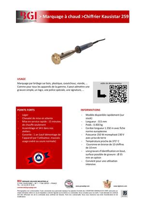 Chiffrier Kausistar 259