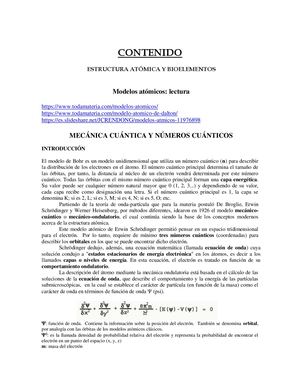 Modulo Numeros Cuantico Y Configuración Electrónica