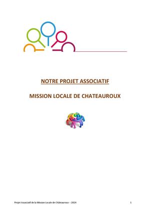 Projet Associatif Ml Châteauroux 2023 2024