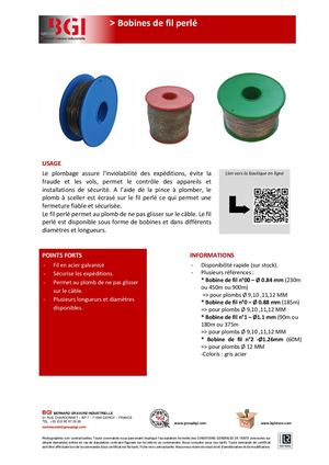 Fiche Technique Fil Perle