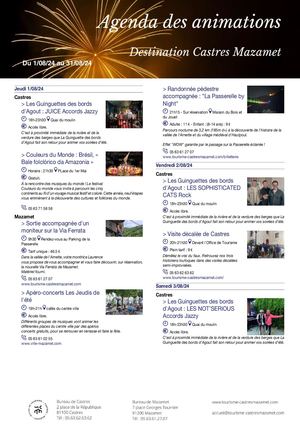 Agenda Des Animations Castres Mazamet Aout 2024