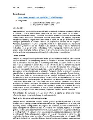Taller De Nearpod Oficial