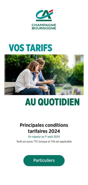 Tarifs 2024 Particuliers