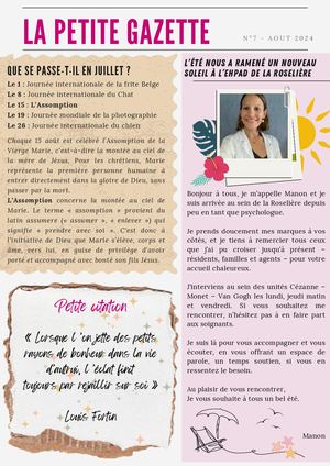 N°7 La Petite Gazette Aout 2024