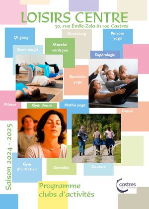 Loisirs Centre - Plaquette d'activités 2024-2025