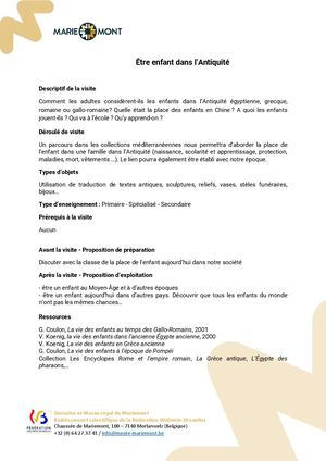 Etre Enfant Dans L Antiquite