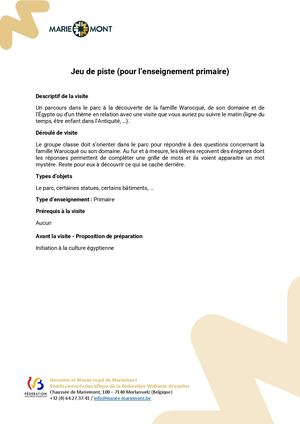 Jeu De Piste Primaire