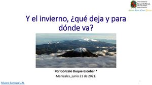 Y el invierno - qué deja y para dónde va