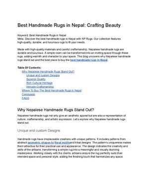 Best Handmade Rugs In Nepal Crafting Beauty (1)