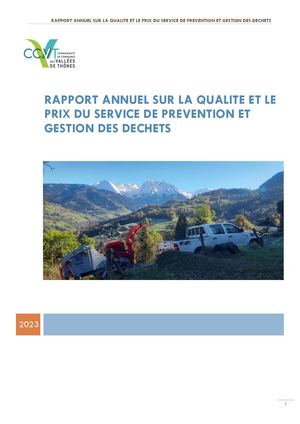 Rapport Annuel Prevention Et Gestion Des Déchets 2023