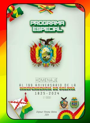 Programa Oficial Del Acto Civico 6 De Agosto Unidad Educativa Chijmuri