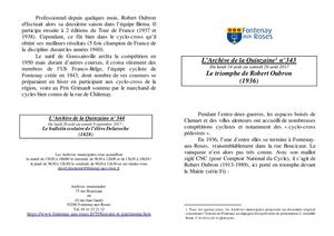 AMFAR A15 343 Le triomphe de Robert Oubron (1936)