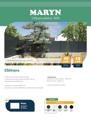 Fiche produit clôture Maryn
