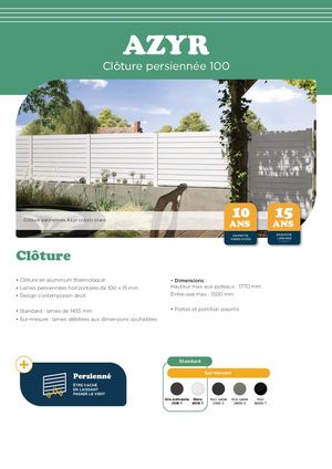 Fiche produit clôture Azyr