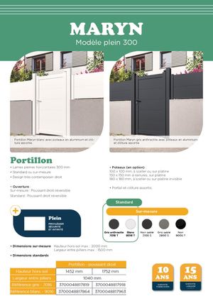 Fiche produit portillon Maryn