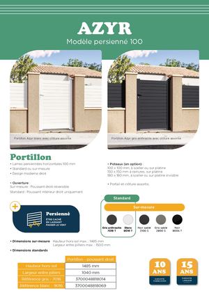 Fiche produit portillon Azyr