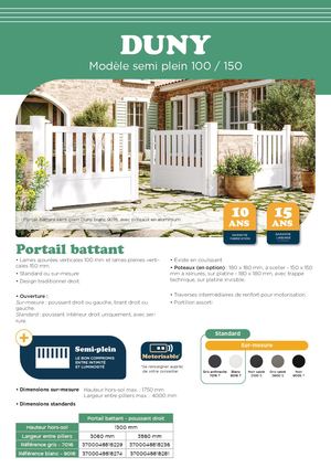 Fiche produit Duny battant
