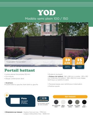 Fiche produit Yod battant