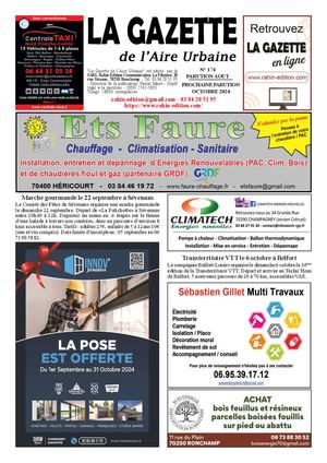 La Gazette de l'Aire Urbaine n°174