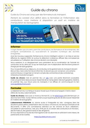 Le Guide Du Chrono260727