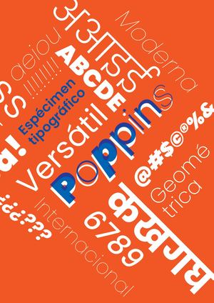 Espécimen tipográfico: Poppins
