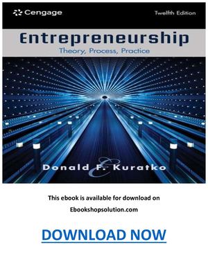 Entrepreneurship Theory Process Practice 12th Edition Pdf