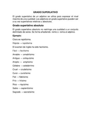 Grado Superlativo