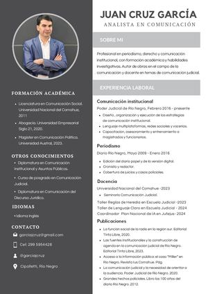 Curriculum Y Documentación Concurso Poder Judicial