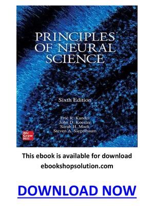 Principles Of Neural Science 6th Edition Pdf By Kandel
