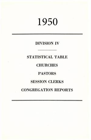 1950 Statistical Tables of the Cumberland Presbyterian Church