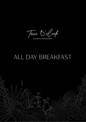 Food Menu At Tree O'clock