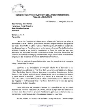 Fonavipo transferencia de terrenos