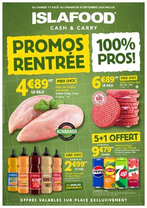 Promos Rentrée 100% Pros ISLAFOOD !