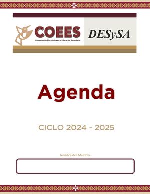 Agenda Ciclo Escolar 2024 - 2025