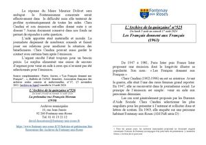 AMFAR A15 525 Les Français donnent aux Français 1963