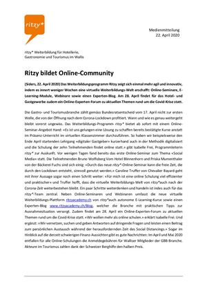 Gareth Ritzy Calaméo - 22.04.2020 – Ritzy – Ritzy Bildet Online Community