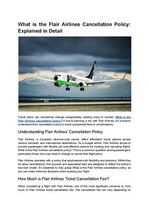 Understanding How Much is Flair Airlines Ticket Cancellation Fee