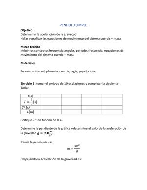 Pendulo Simple