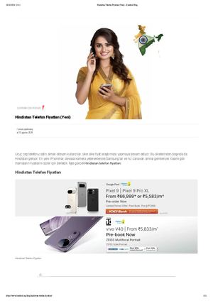 Hindistan Telefon Fiyatları