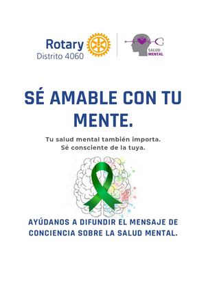 1era Revista Salud Mental Distrito 4060. Creada por Themy Lora Almonte
