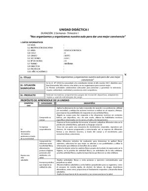 Unidad Didactica 2024 6to Grado