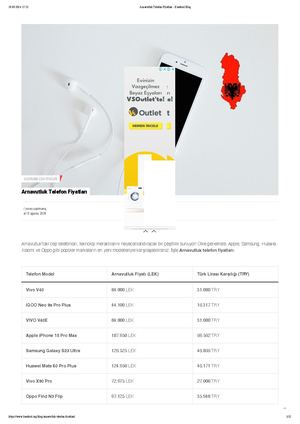 Arnavutluk Telefon Fiyatları