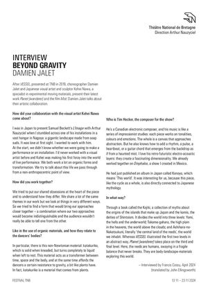 Itw Damien Jalet Festival 2024