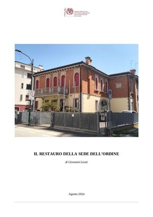 Restauro Sede Ordine Brochure