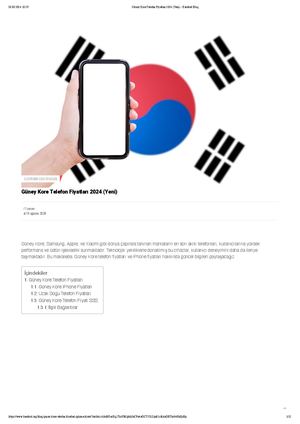 Güney Kore Telefon Fiyatları (Güncel)