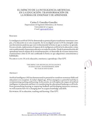 El Impacto De La Inteligencia Artificial