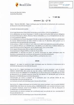 Parution Des Actes Administratifs D'aujourd'hui (décisions).