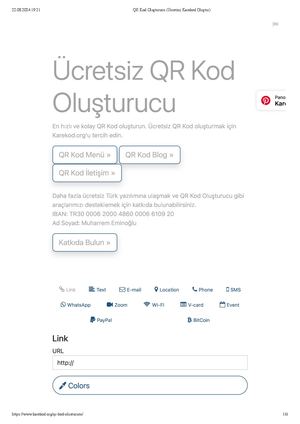QR Kod Oluşturucu (Ücretsiz Karekod Oluştur)